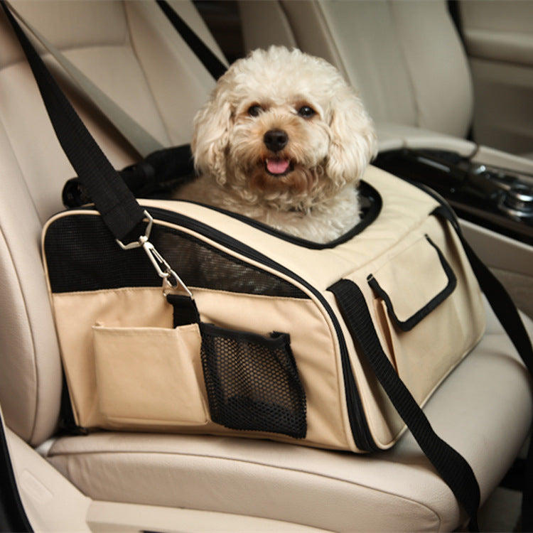 Pet Car Seat Carrier Bag - Foldable Hammock for Small Dogs & Cats