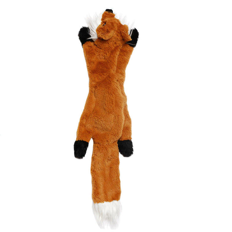 Animal Skin Plush Dog Toy - Squeaky Sound Toy for Interactive Play