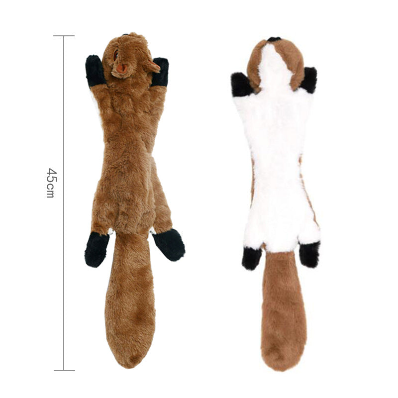 Animal Skin Plush Dog Toy - Squeaky Sound Toy for Interactive Play