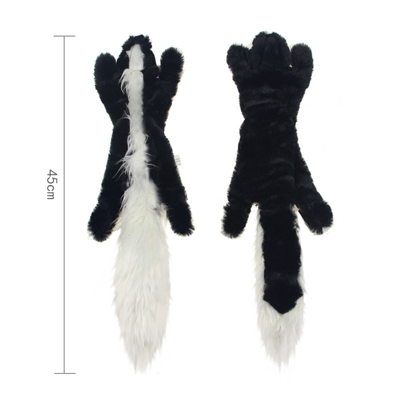 Animal Skin Plush Dog Toy - Squeaky Sound Toy for Interactive Play