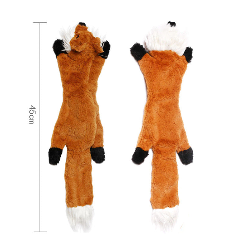Animal Skin Plush Dog Toy - Squeaky Sound Toy for Interactive Play