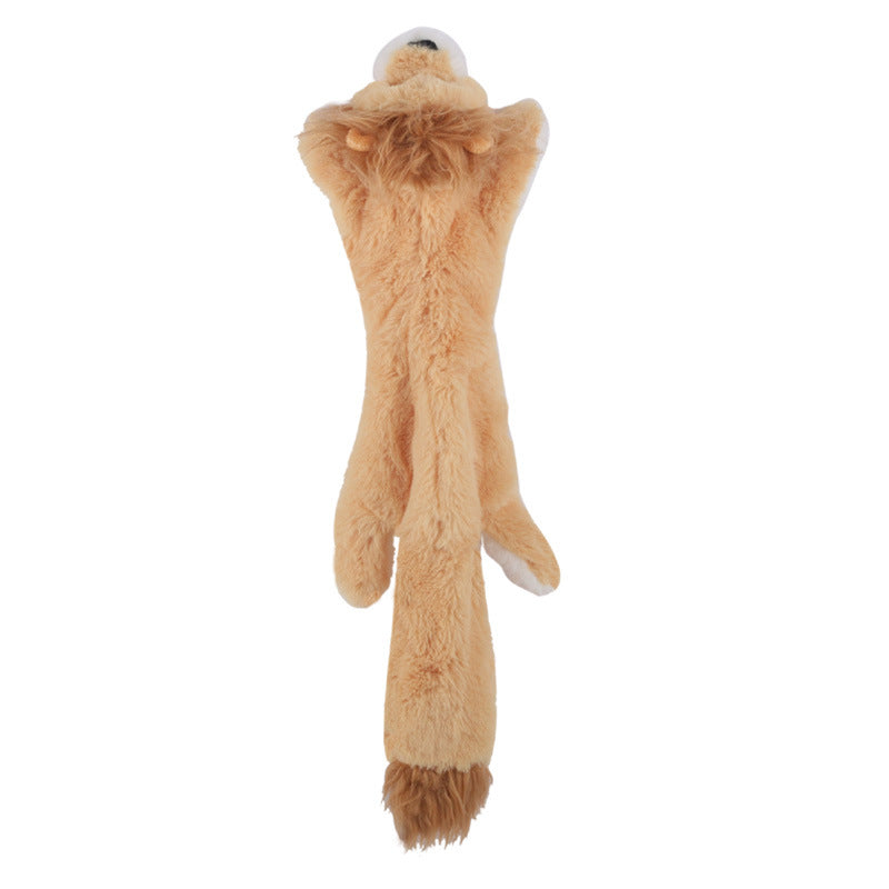 Animal Skin Plush Dog Toy - Squeaky Sound Toy for Interactive Play