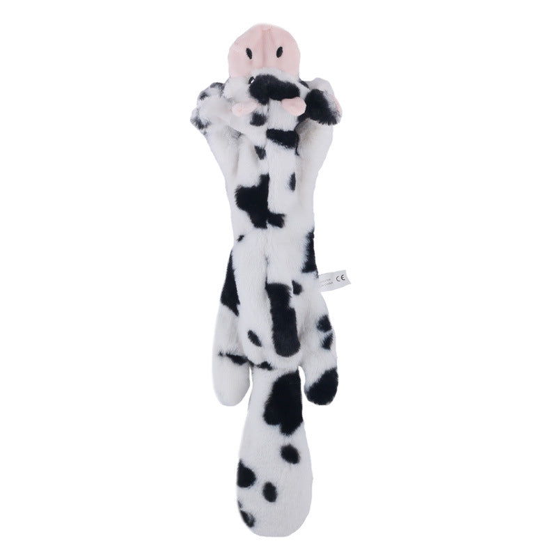 Animal Skin Plush Dog Toy - Squeaky Sound Toy for Interactive Play