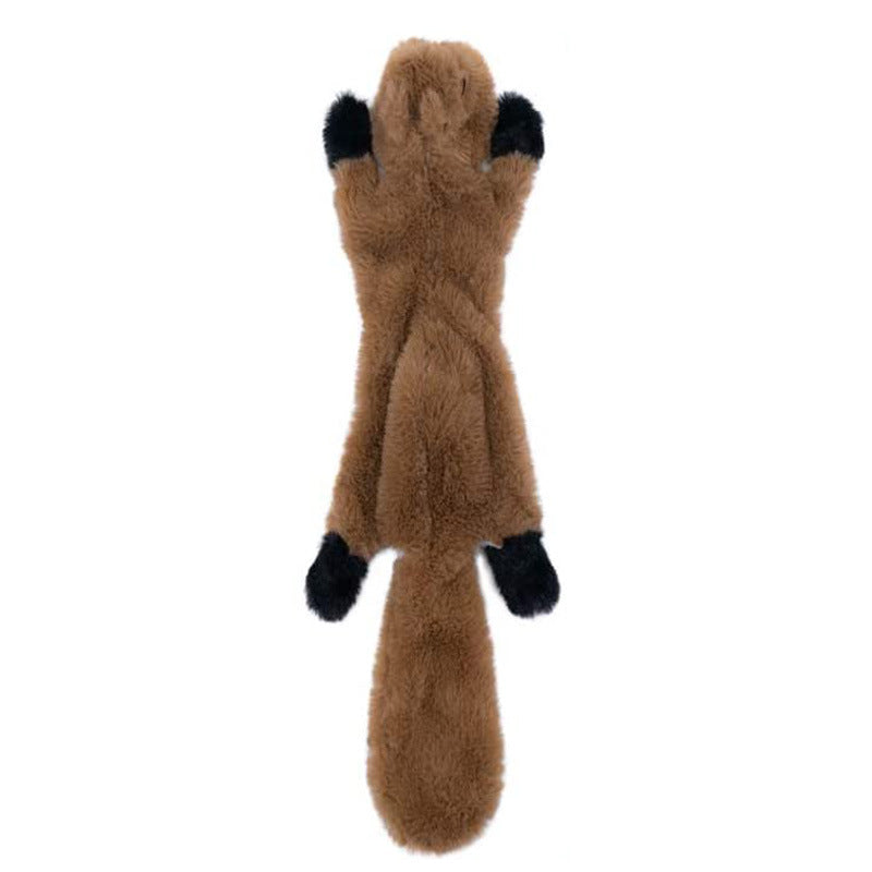 Animal Skin Plush Dog Toy - Squeaky Sound Toy for Interactive Play