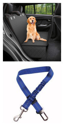 Dog Car Seat Cover - Waterproof Hammock Protector with Mesh Window