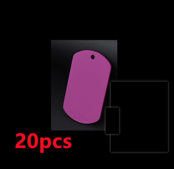 Stainless Steel Hang Tag Colored
