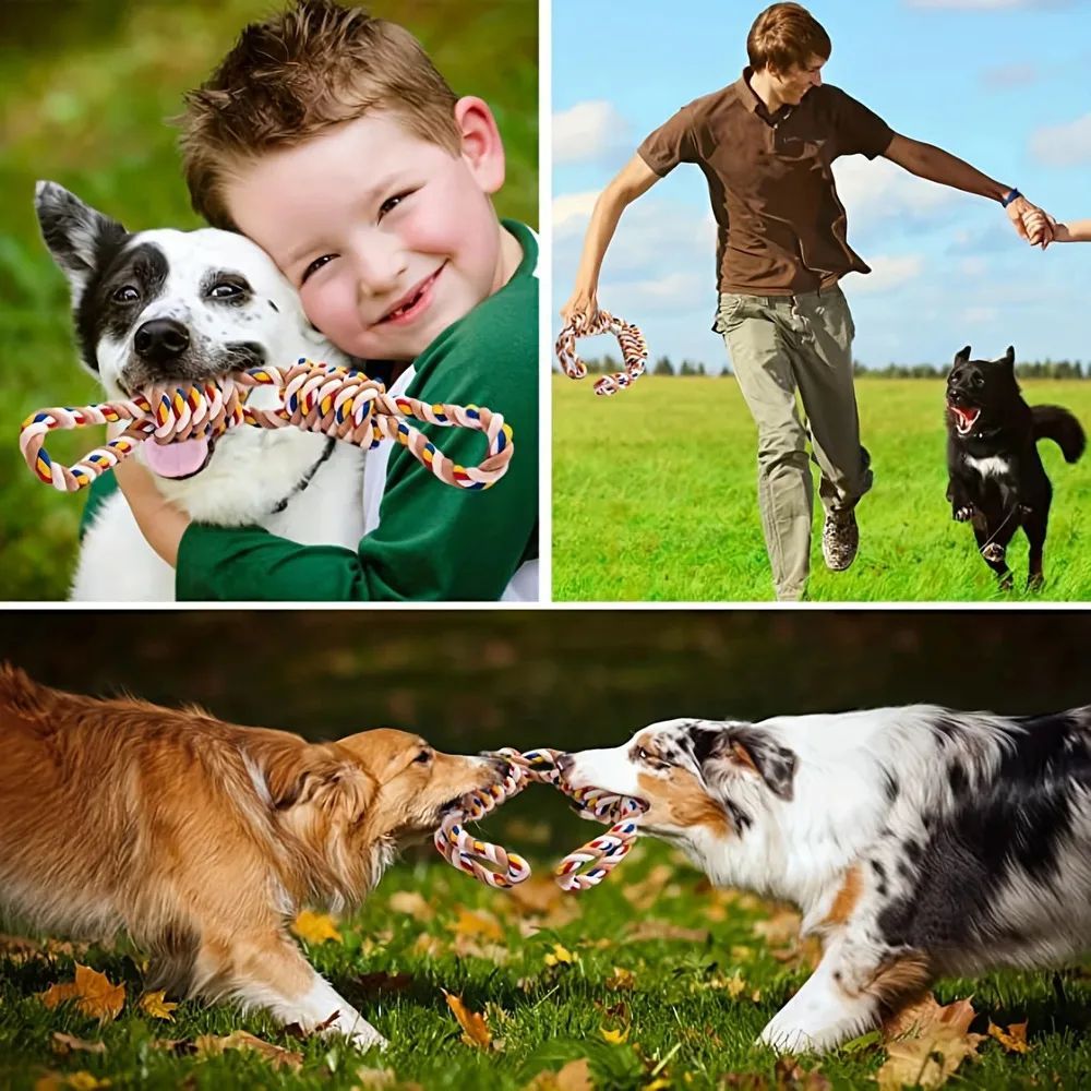 Durable Rope Knot Dog Toy - Teeth Cleaning & Interactive Play