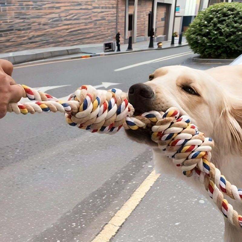 Durable Rope Knot Dog Toy - Teeth Cleaning & Interactive Play