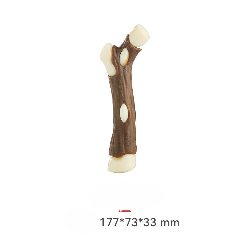 Indestructible Dog Bone Chew Toy - Real Beef Flavor for Aggressive Chewers