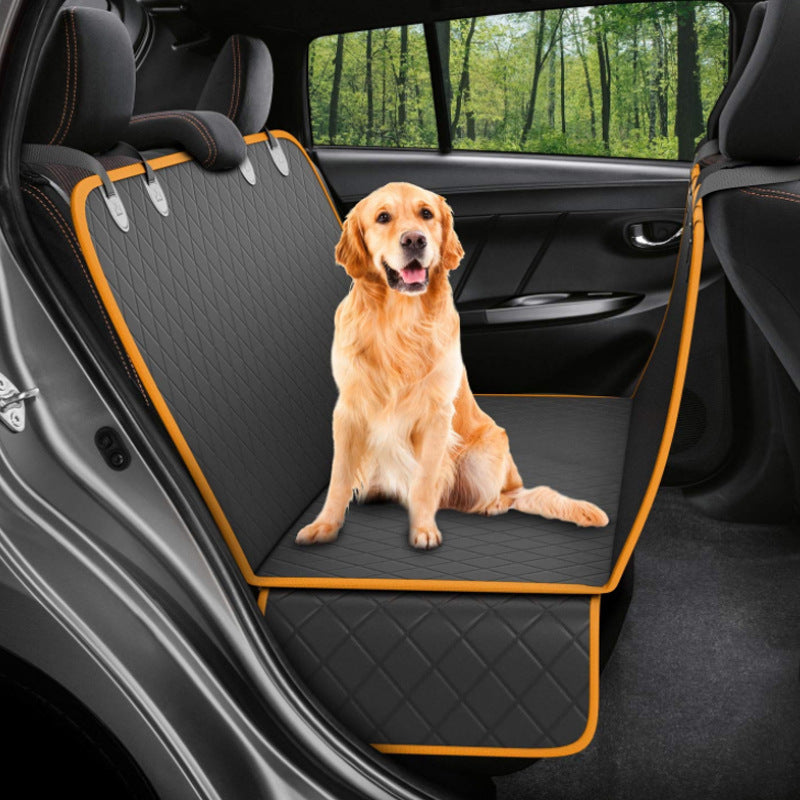 Dog Car Seat Cover - Waterproof Hammock Protector with Mesh Window
