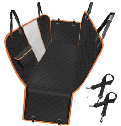 Dog Car Seat Cover - Waterproof Hammock Protector with Mesh Window