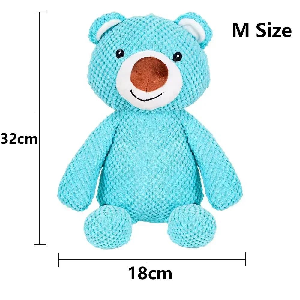 Squeaky Plush Bear Dog Toy - Soft Chew & Training Toy for Puppies