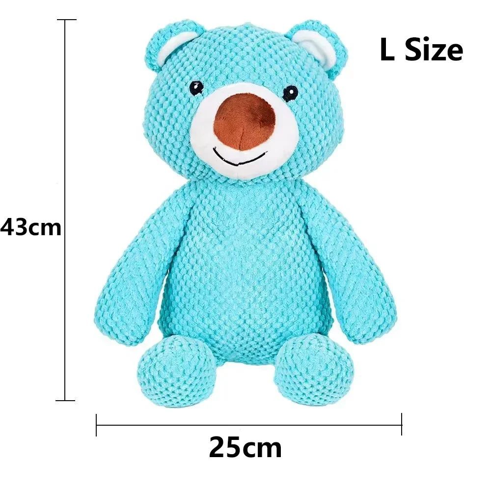 Squeaky Plush Bear Dog Toy - Soft Chew & Training Toy for Puppies