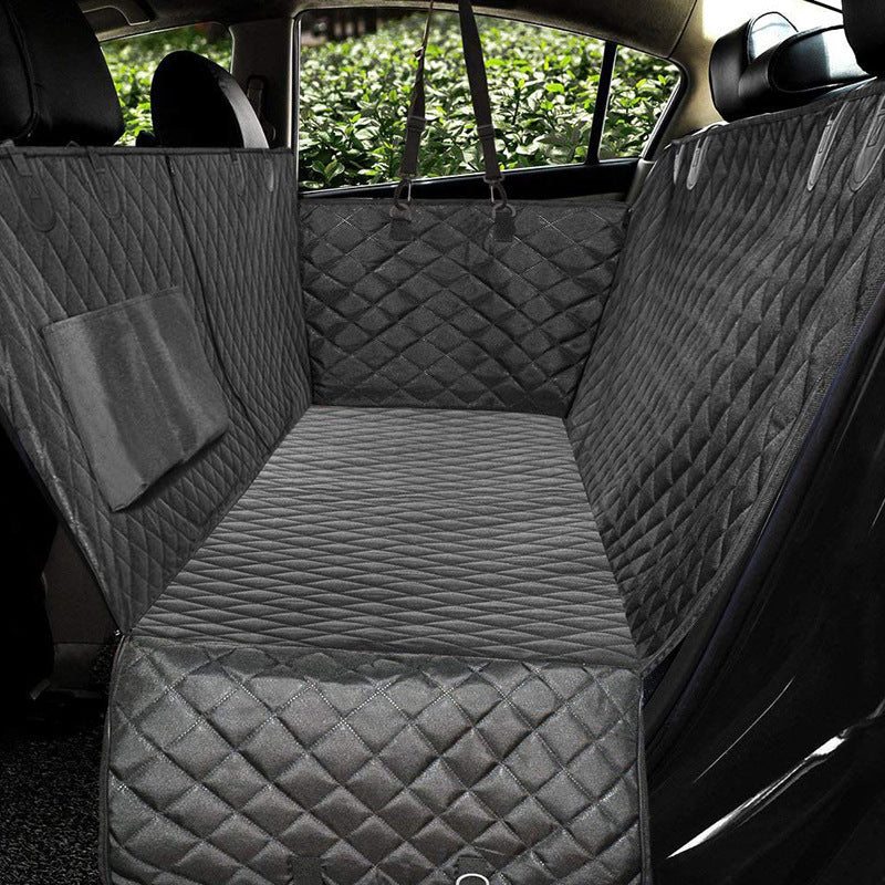 Dog Car Seat Cover - Waterproof Hammock Protector with Mesh Window