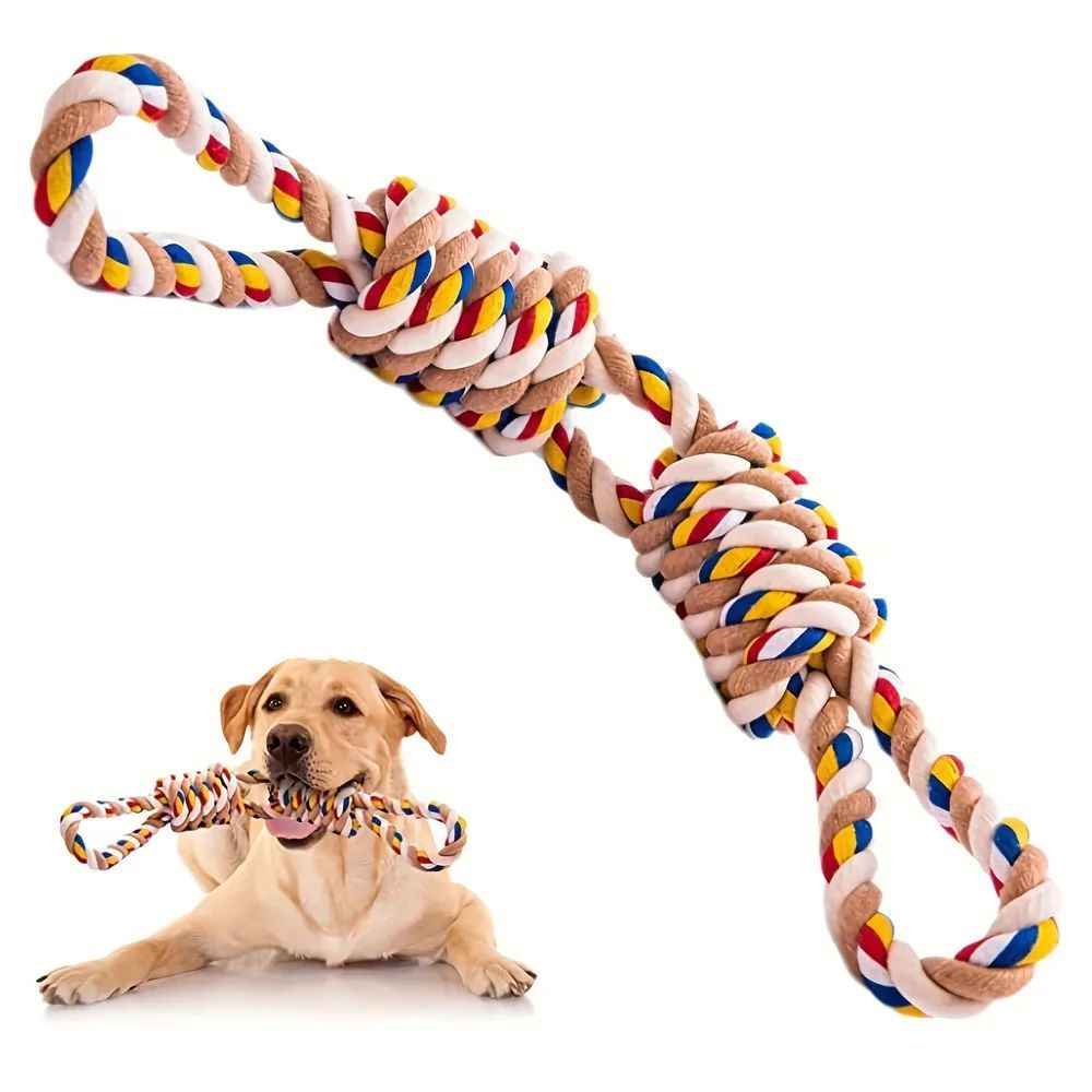 Durable Rope Knot Dog Toy - Teeth Cleaning & Interactive Play