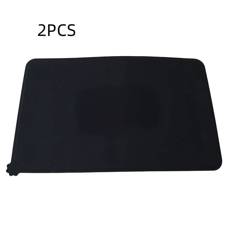 Silicone Pet Food Mat - Non-Slip Waterproof Feeding Mat for Dogs & Cats