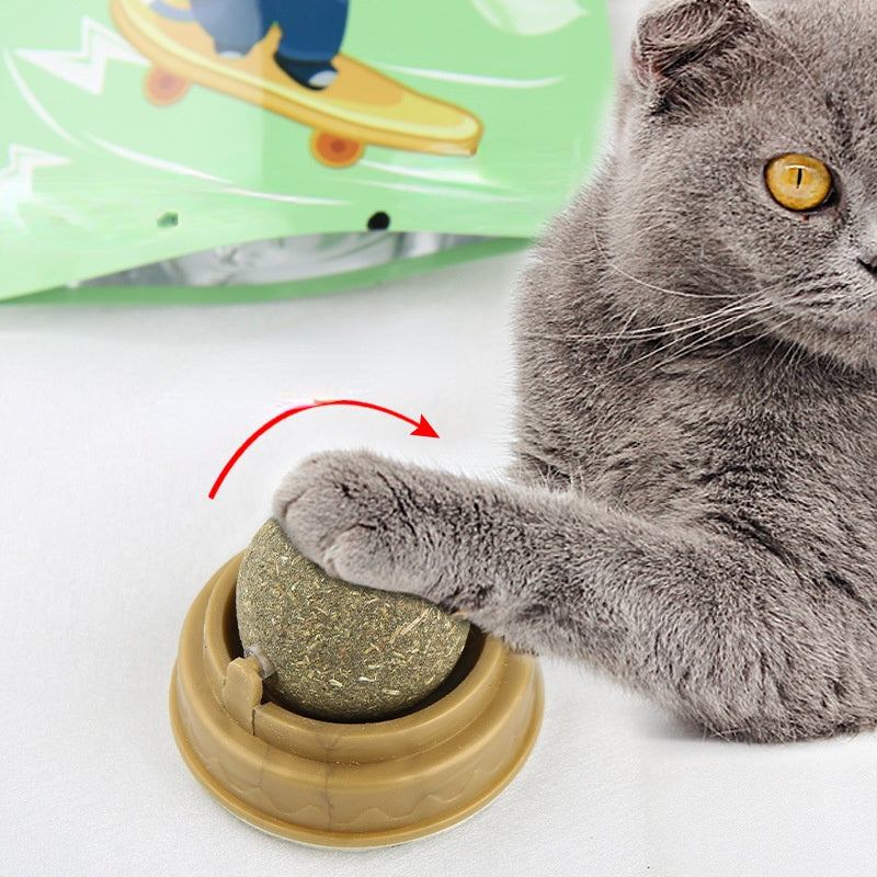 Catnip Balls Cat Treats - Rotary Teeth Cleaning & Molar Toy