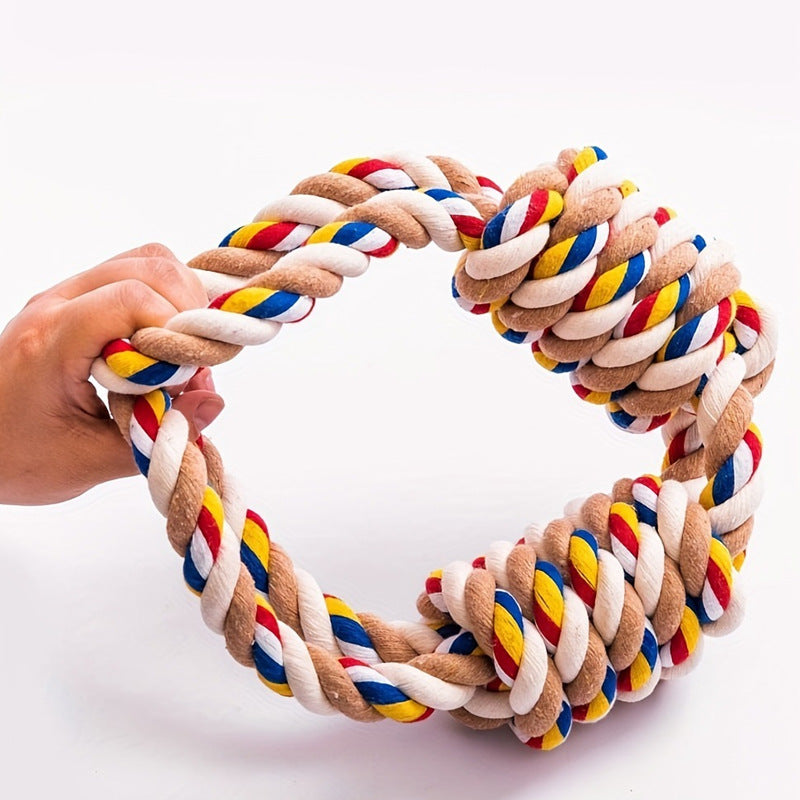 Durable Rope Knot Dog Toy - Teeth Cleaning & Interactive Play