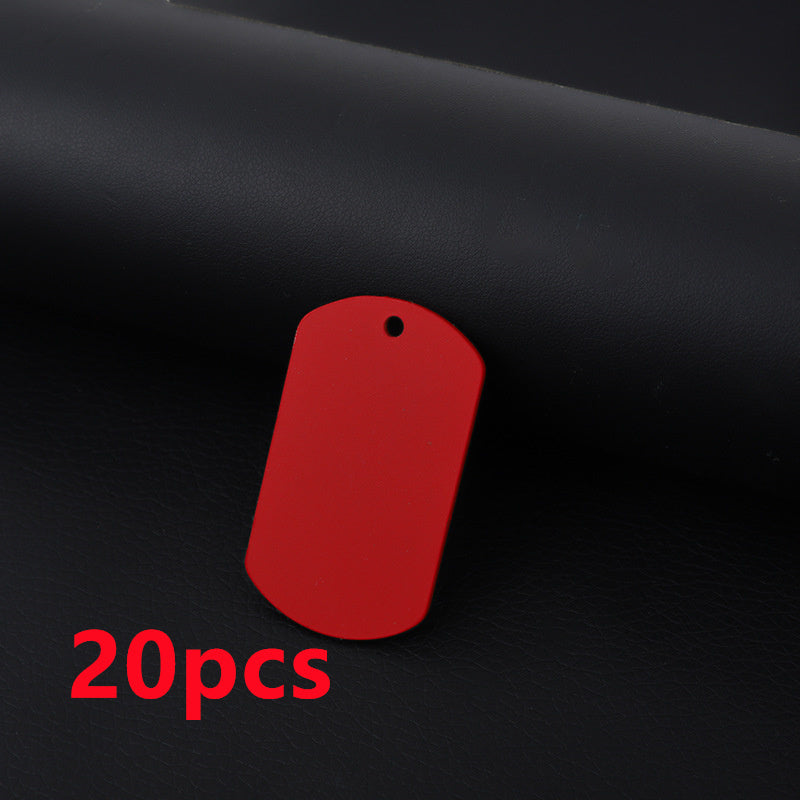 Stainless Steel Hang Tag Colored
