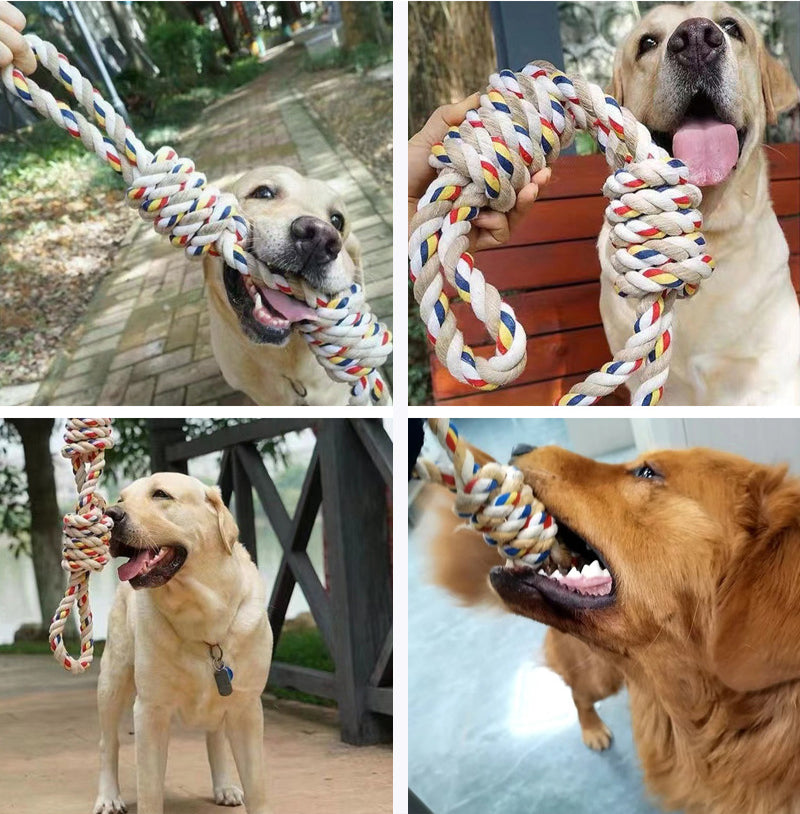 Durable Rope Knot Dog Toy - Teeth Cleaning & Interactive Play